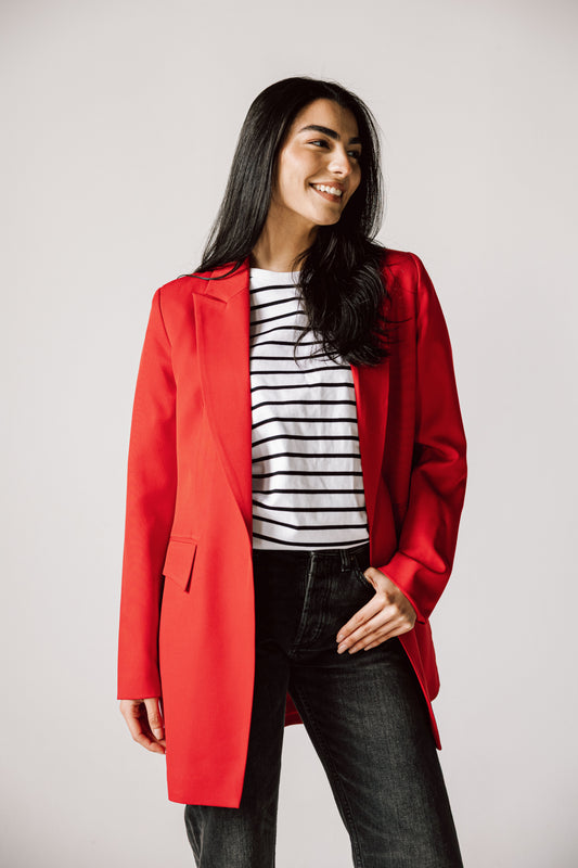 SLIM FIT RED BLAZER