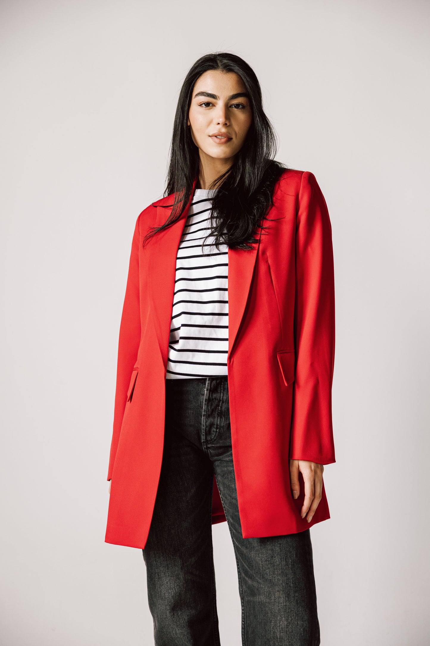 SLIM FIT RED BLAZER