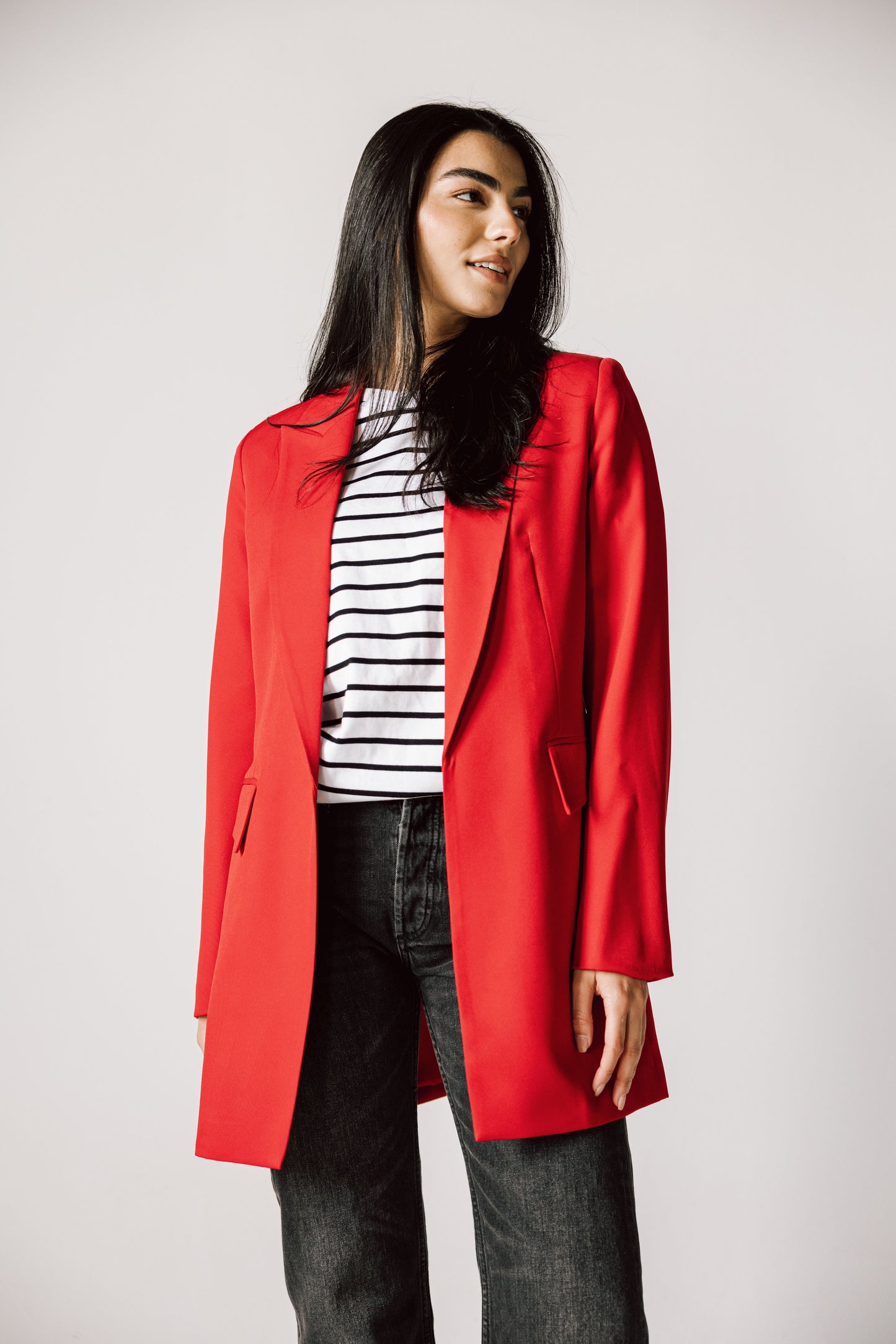 SLIM FIT RED BLAZER