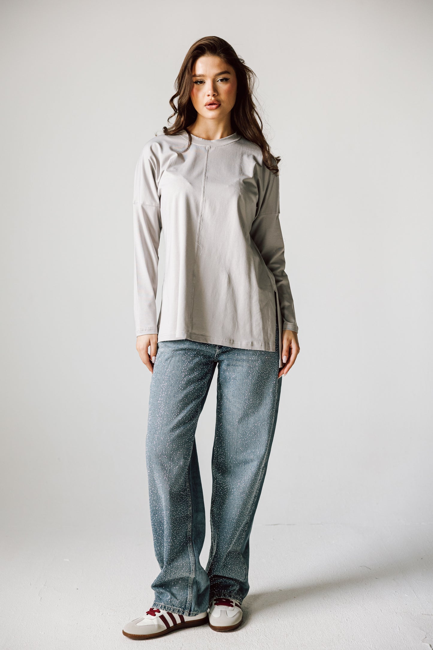 Basic Top In Gray
