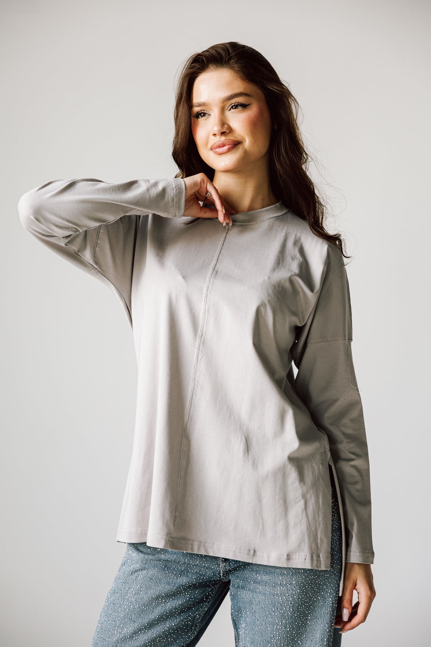 Basic Top In Gray