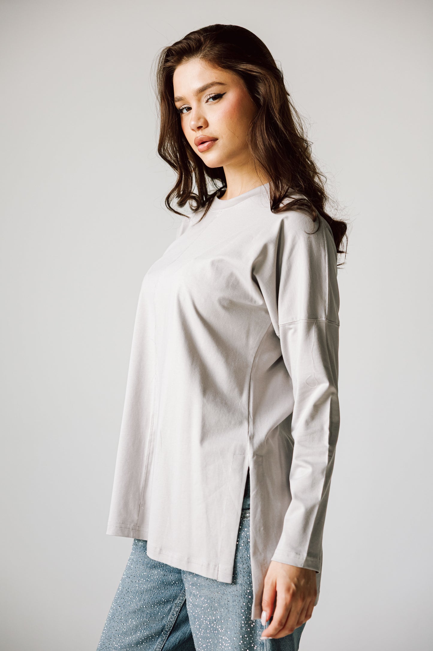 Basic Top In Gray