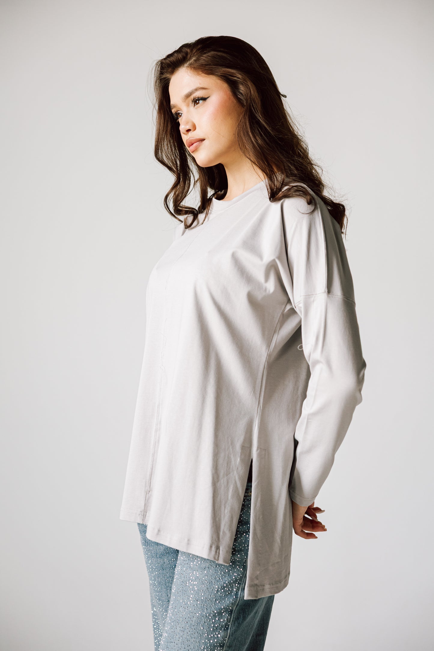 Basic Top In Gray