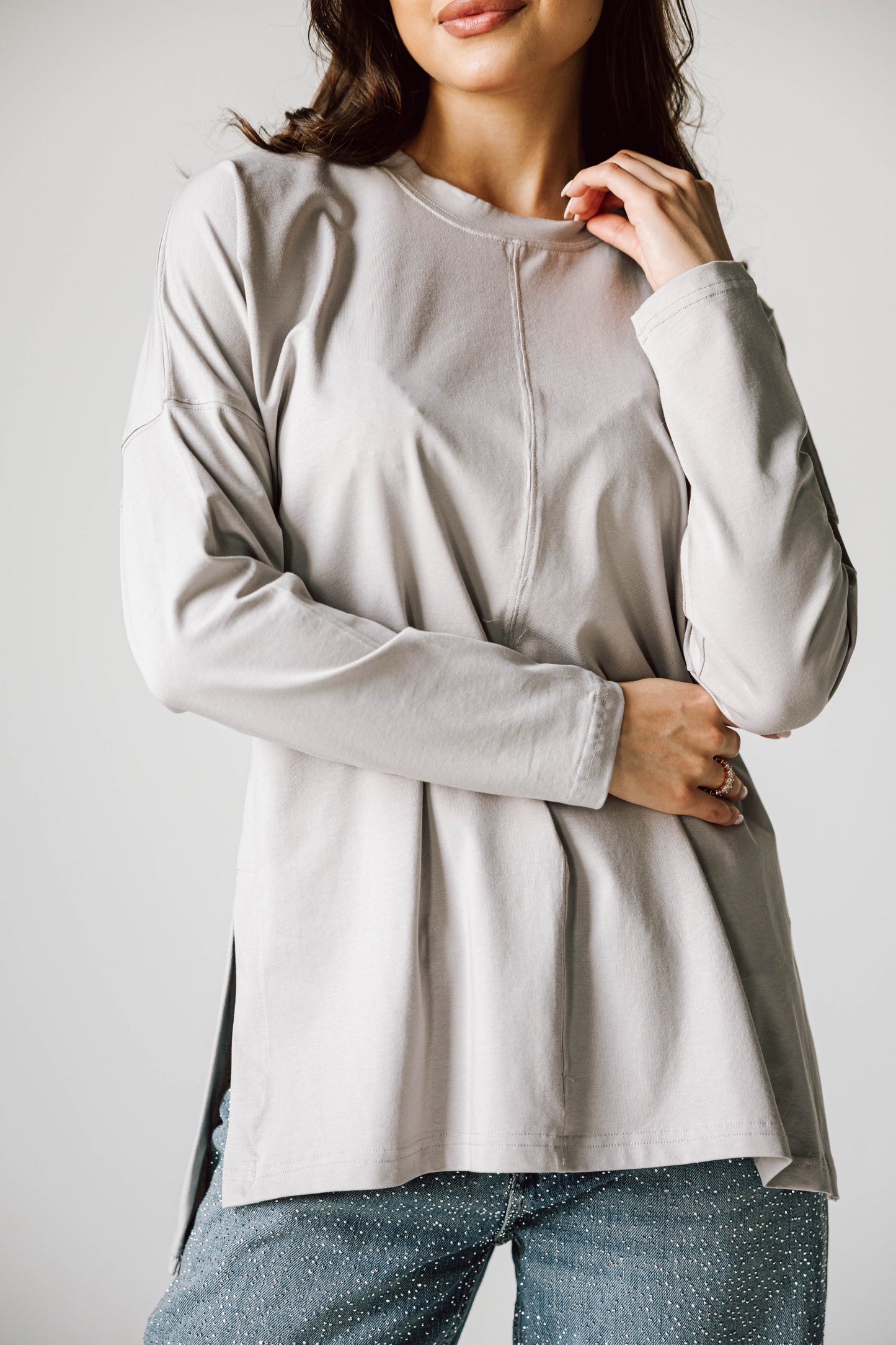 Basic Top In Gray