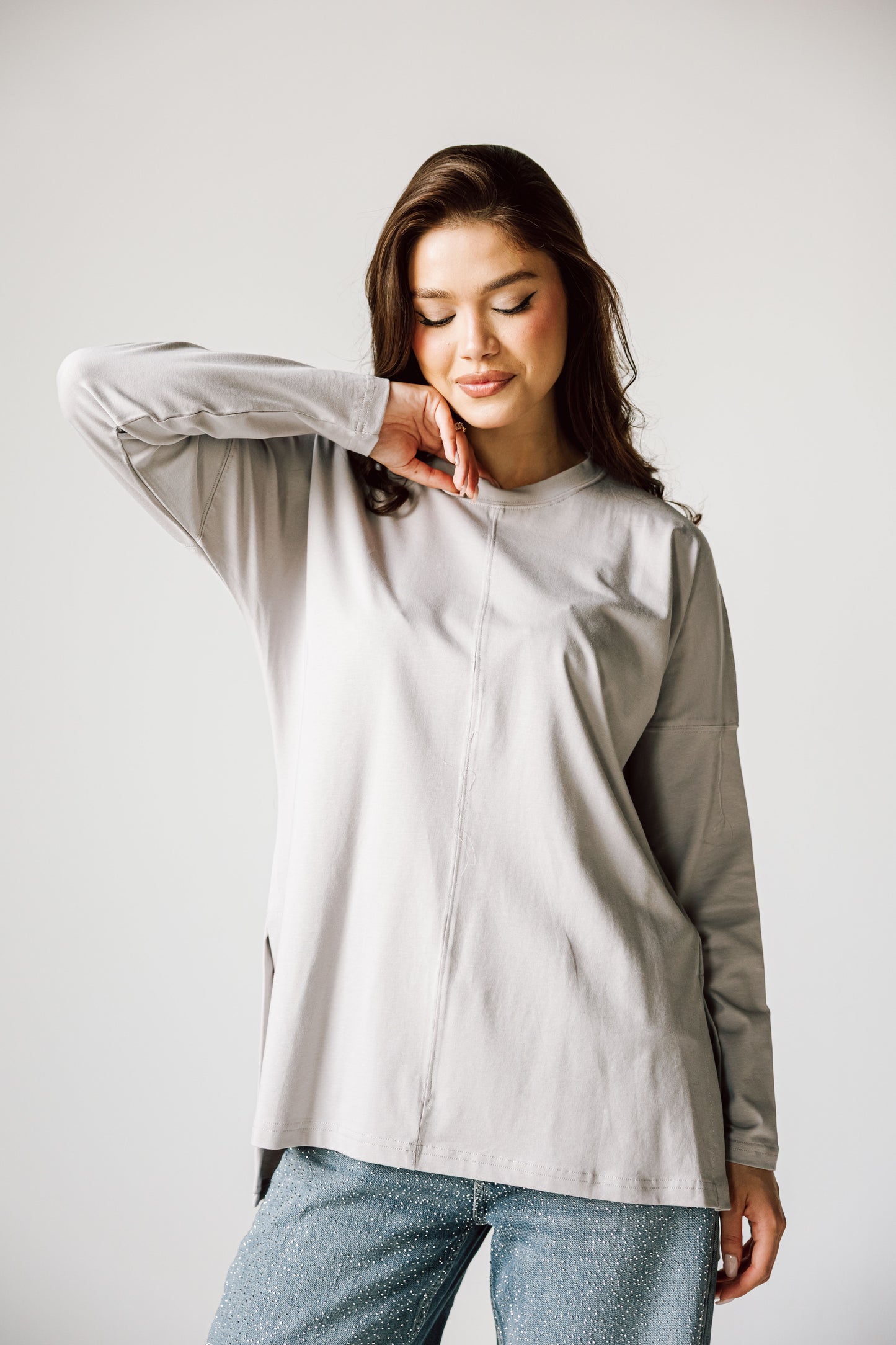 Basic Top In Gray