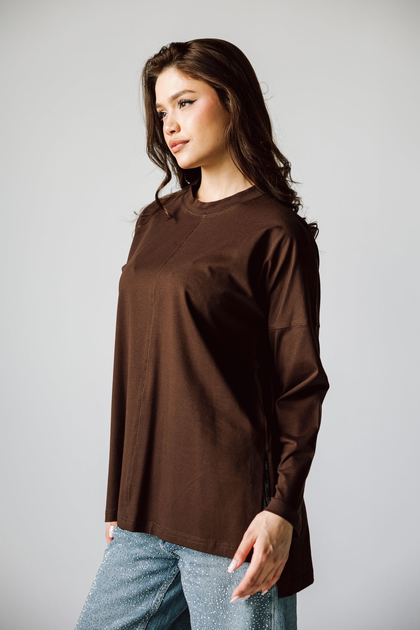 Basic Top In Brown