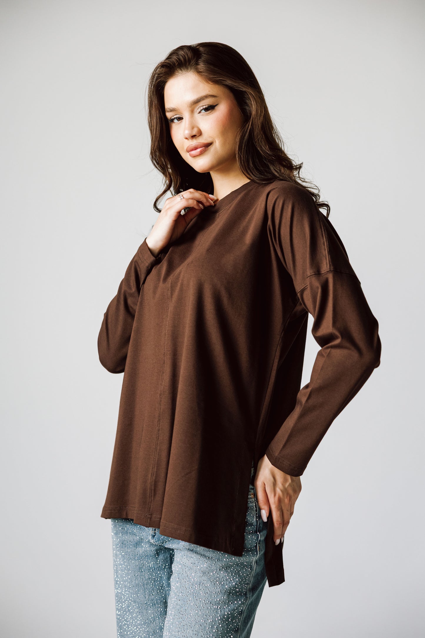 Basic Top In Brown