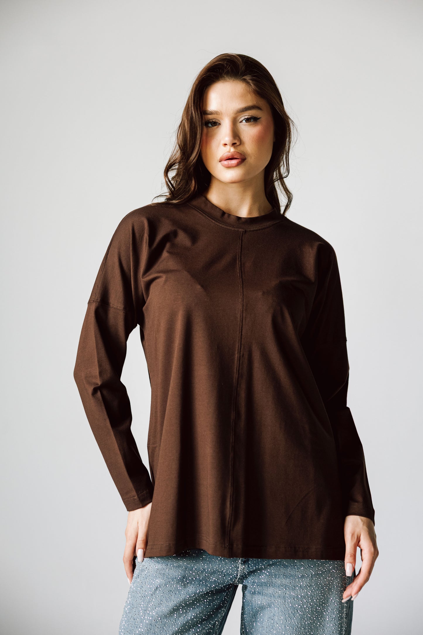Basic Top In Brown
