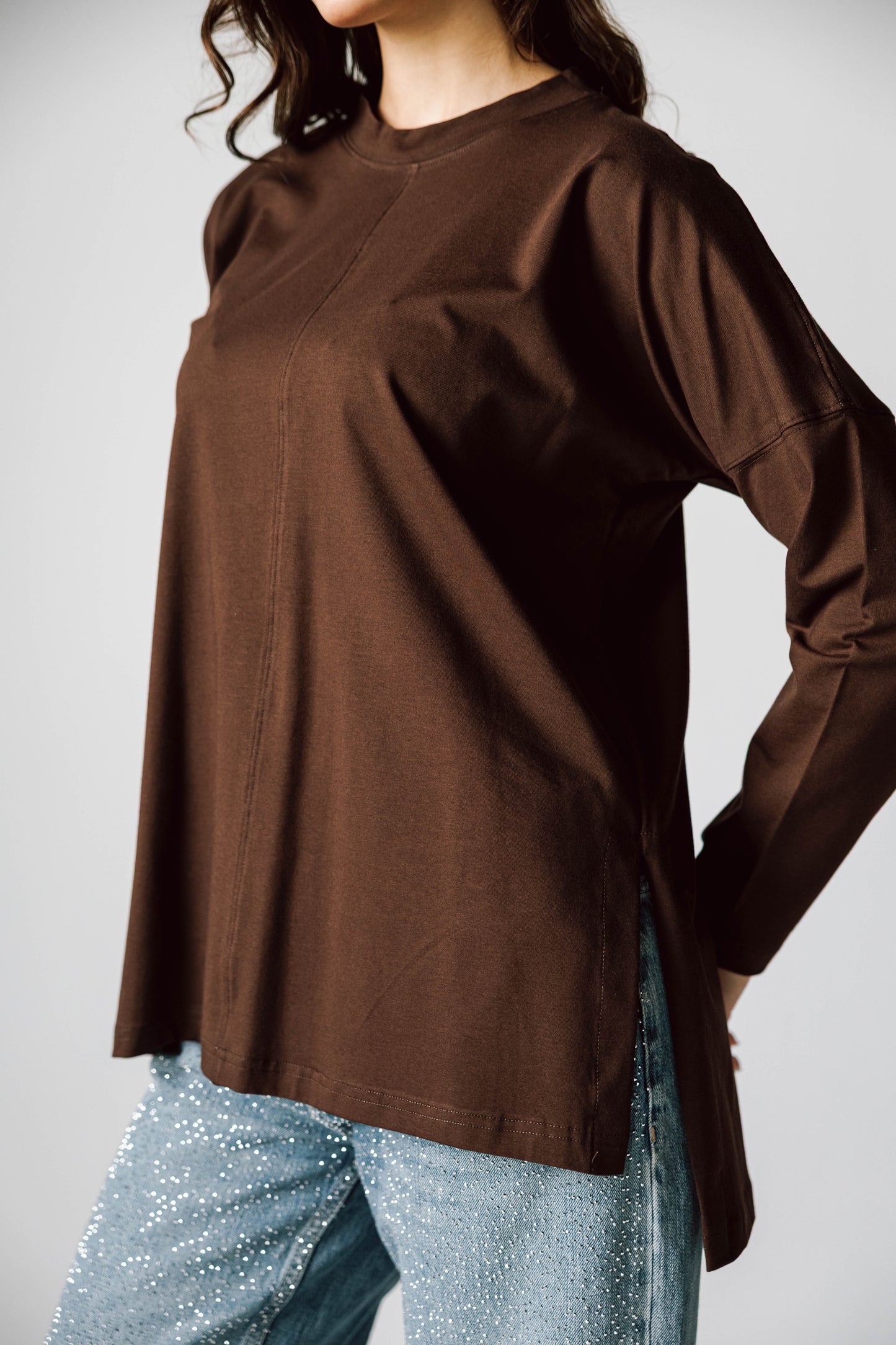 Basic Top In Brown
