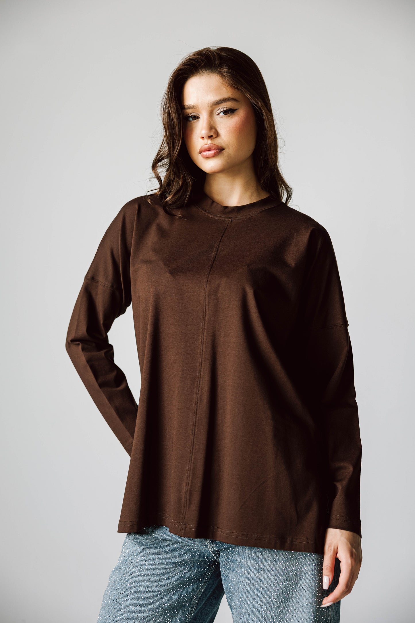 Basic Top In Brown