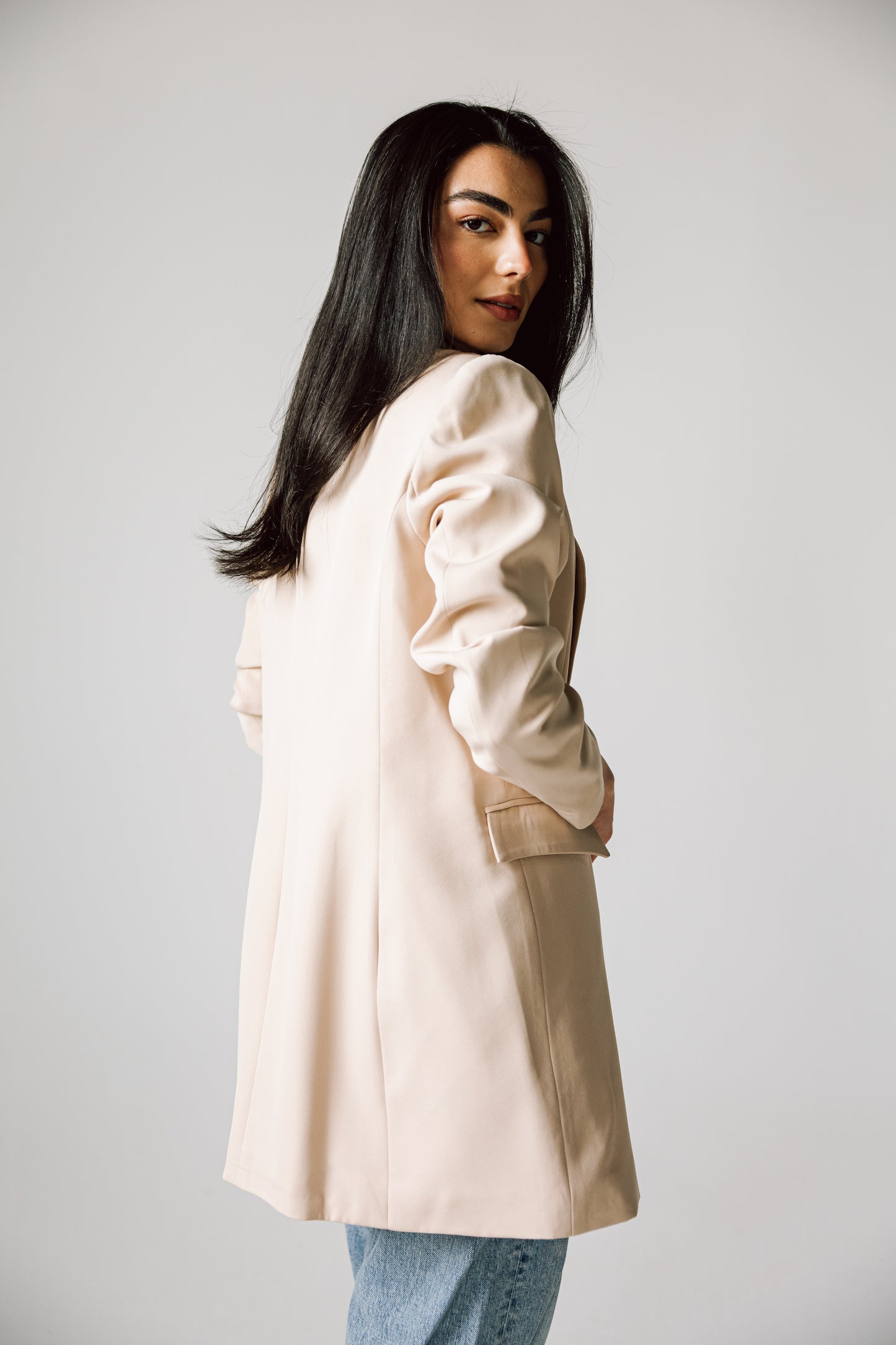 Slim fit blazer beige