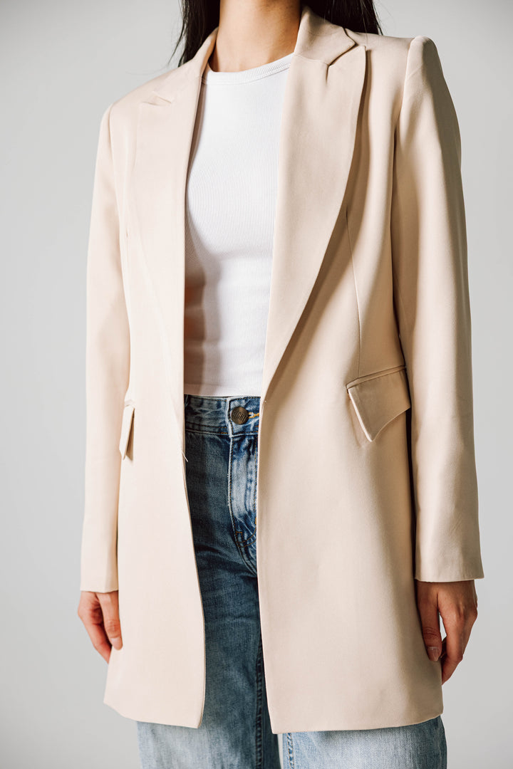 Slim fit blazer beige