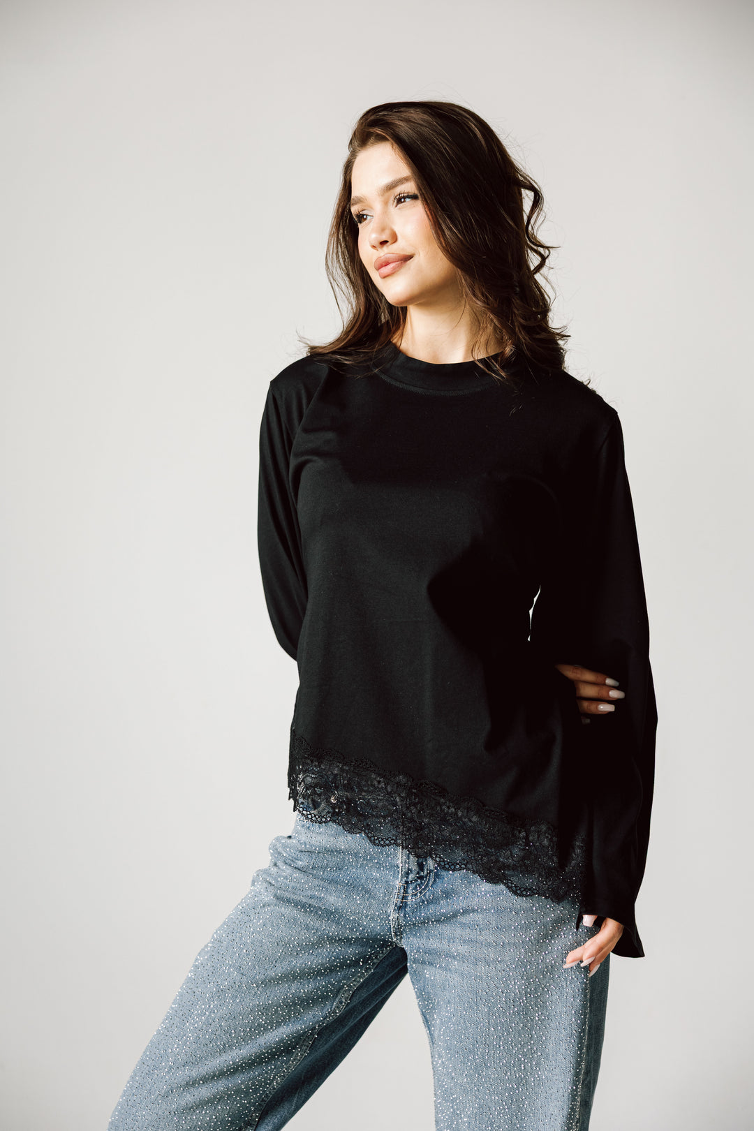 Everyday Lace Top In Black