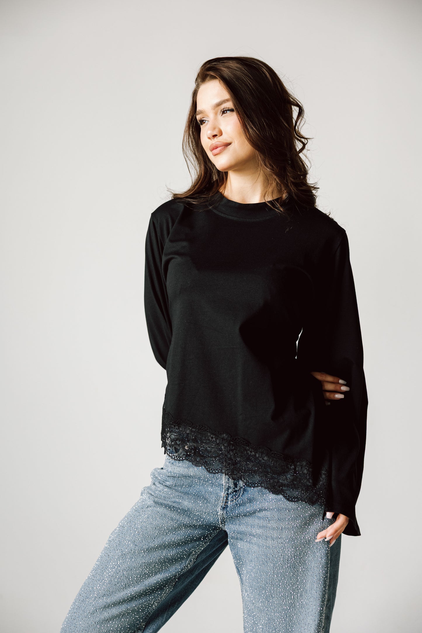 Everyday Lace Top In Black