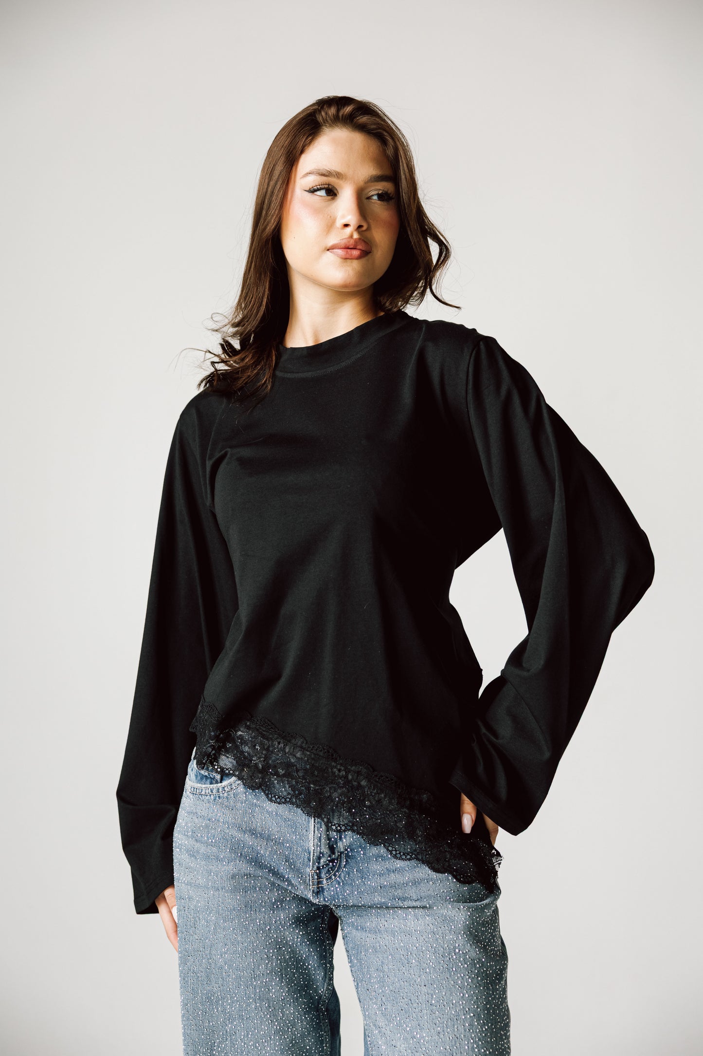 Everyday Lace Top In Black