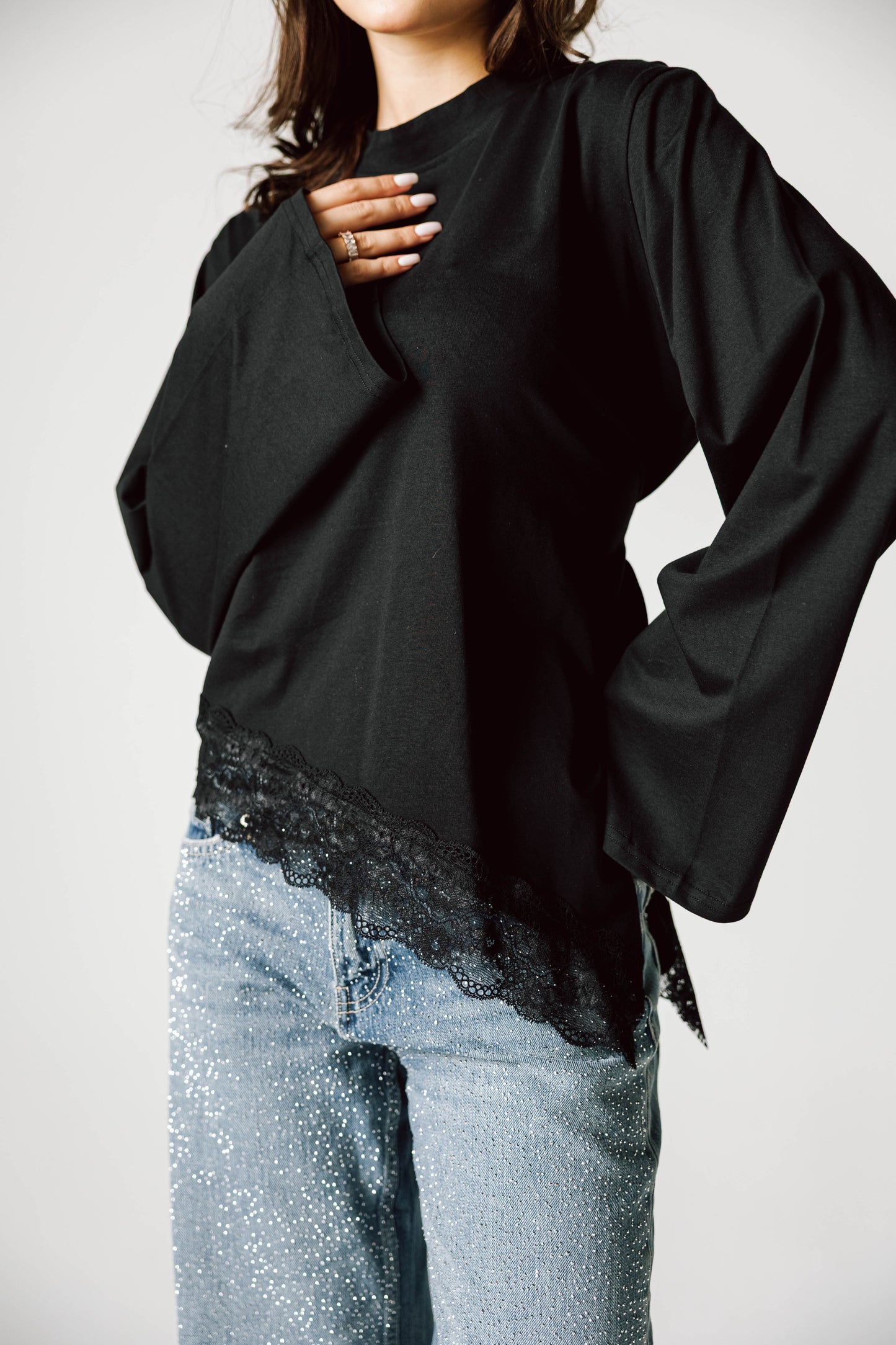 Everyday Lace Top In Black