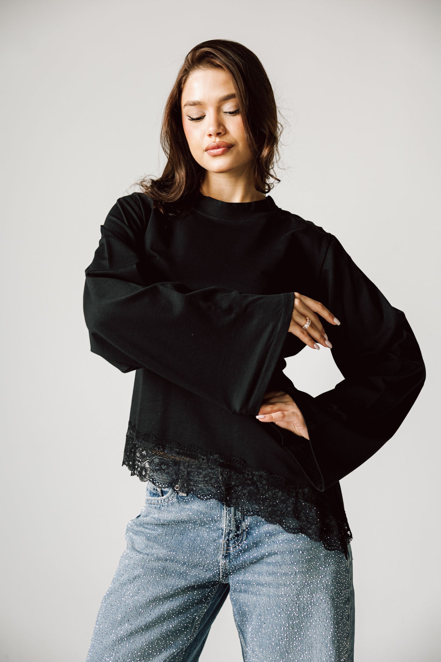 Everyday Lace Top In Black