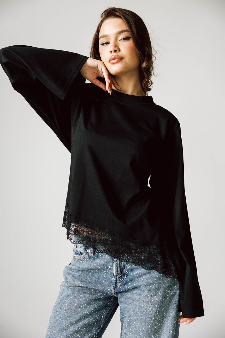 Everyday Lace Top In Black