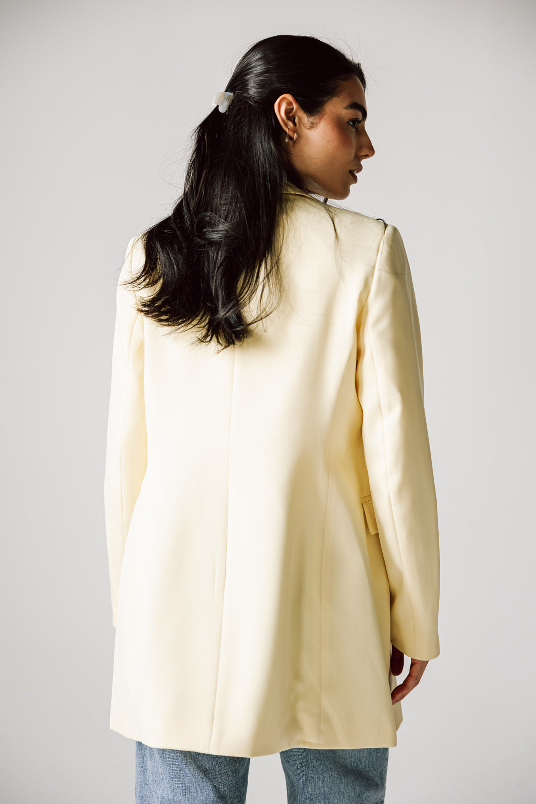 Slim Fit Blazer In Butter Yellow