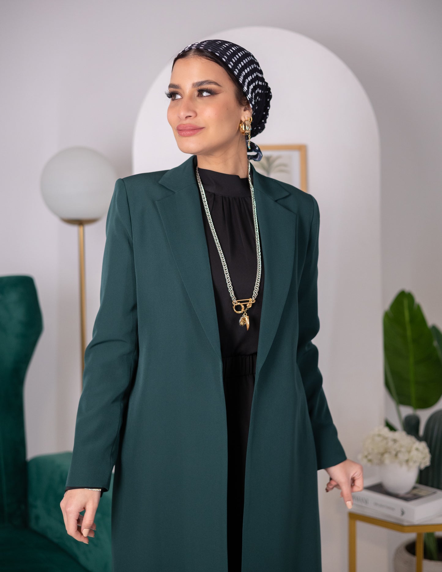 Dark Olive long blazer