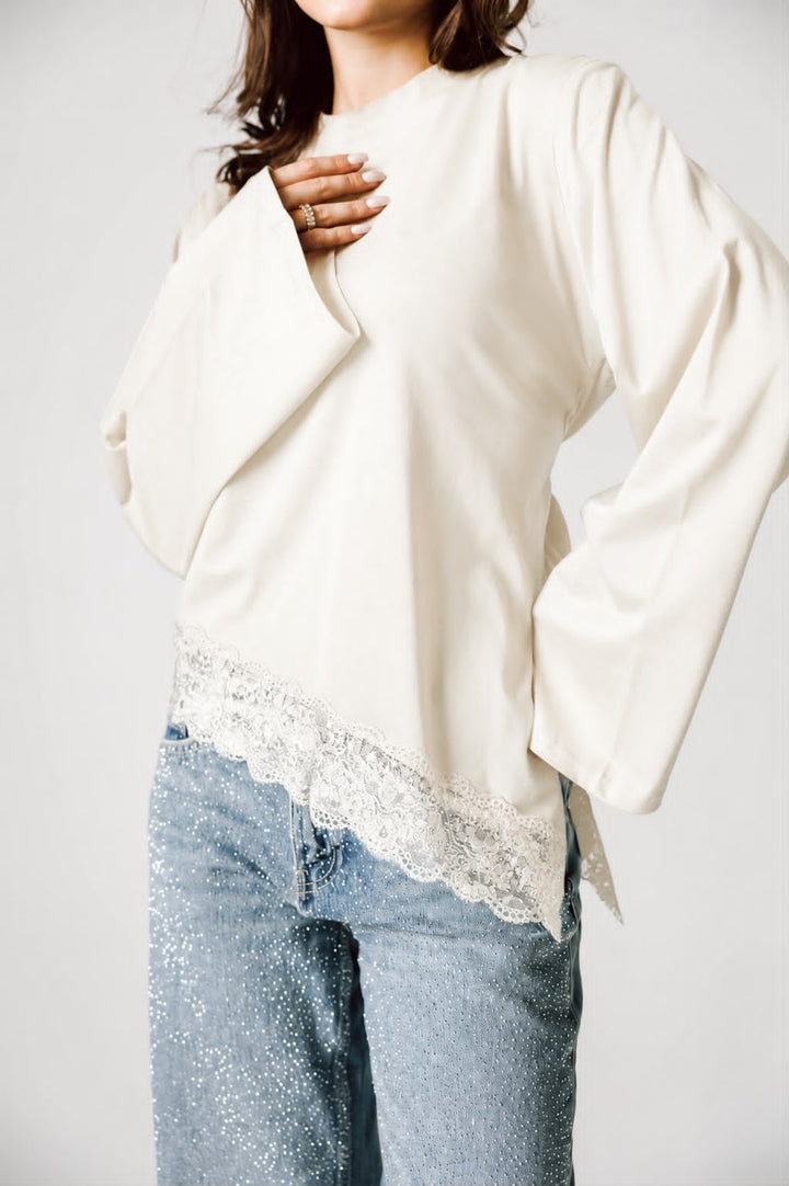 Everyday lace Top in white