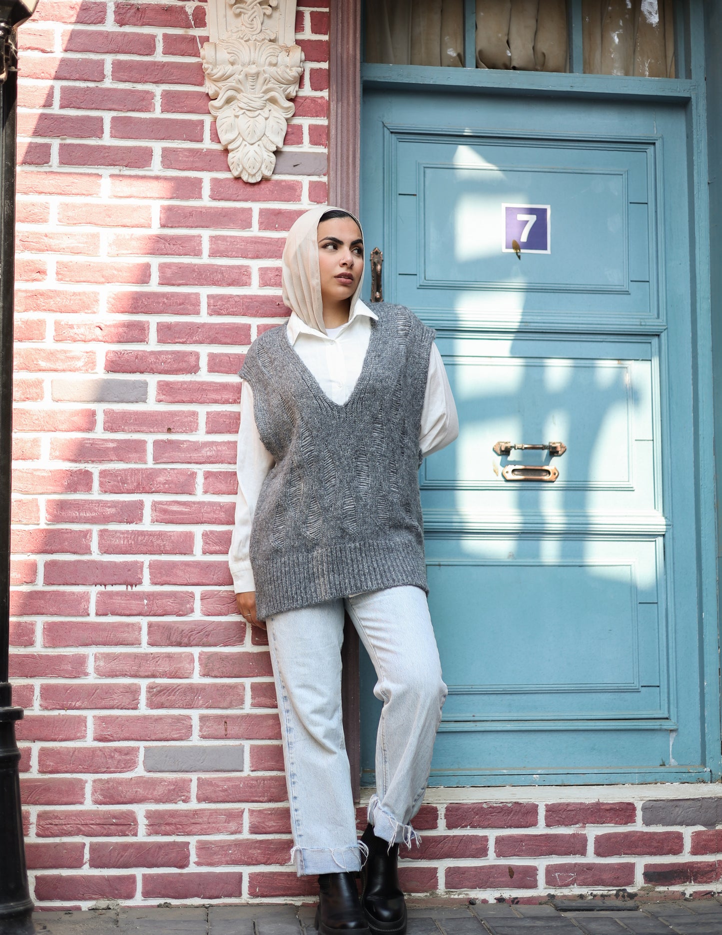 Gray Sleeveless pullover