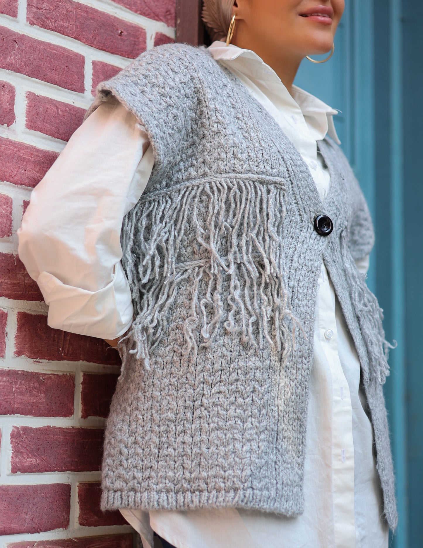 Gray Sleeveless pullover