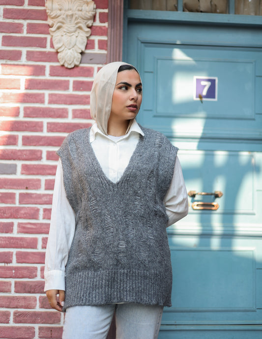 Gray Sleeveless pullover